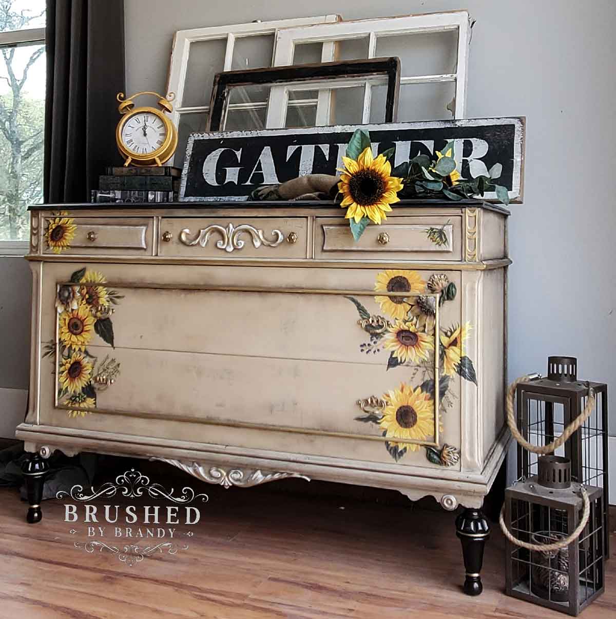 Redesign Decor Transfers® – Sunflower Fields – 3 sheets, design size 22″ X 30″