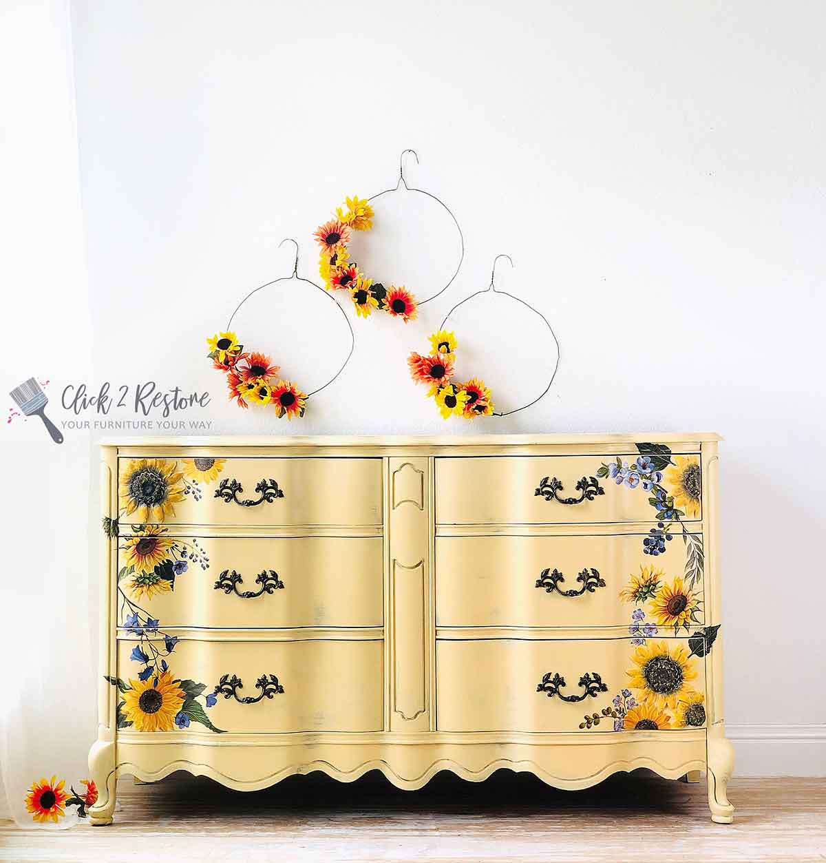 Redesign Decor Transfers® – Sunflower Fields – 3 sheets, design size 22″ X 30″
