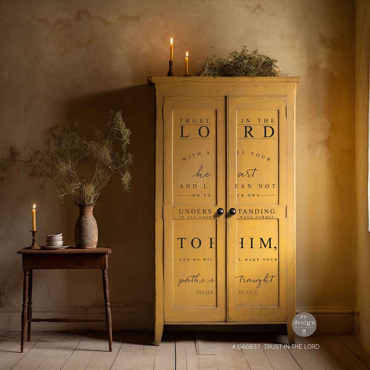 Redesign Decor Transfers® – Trust In The Lord – 3 sheets, design size 22″ X 30″
