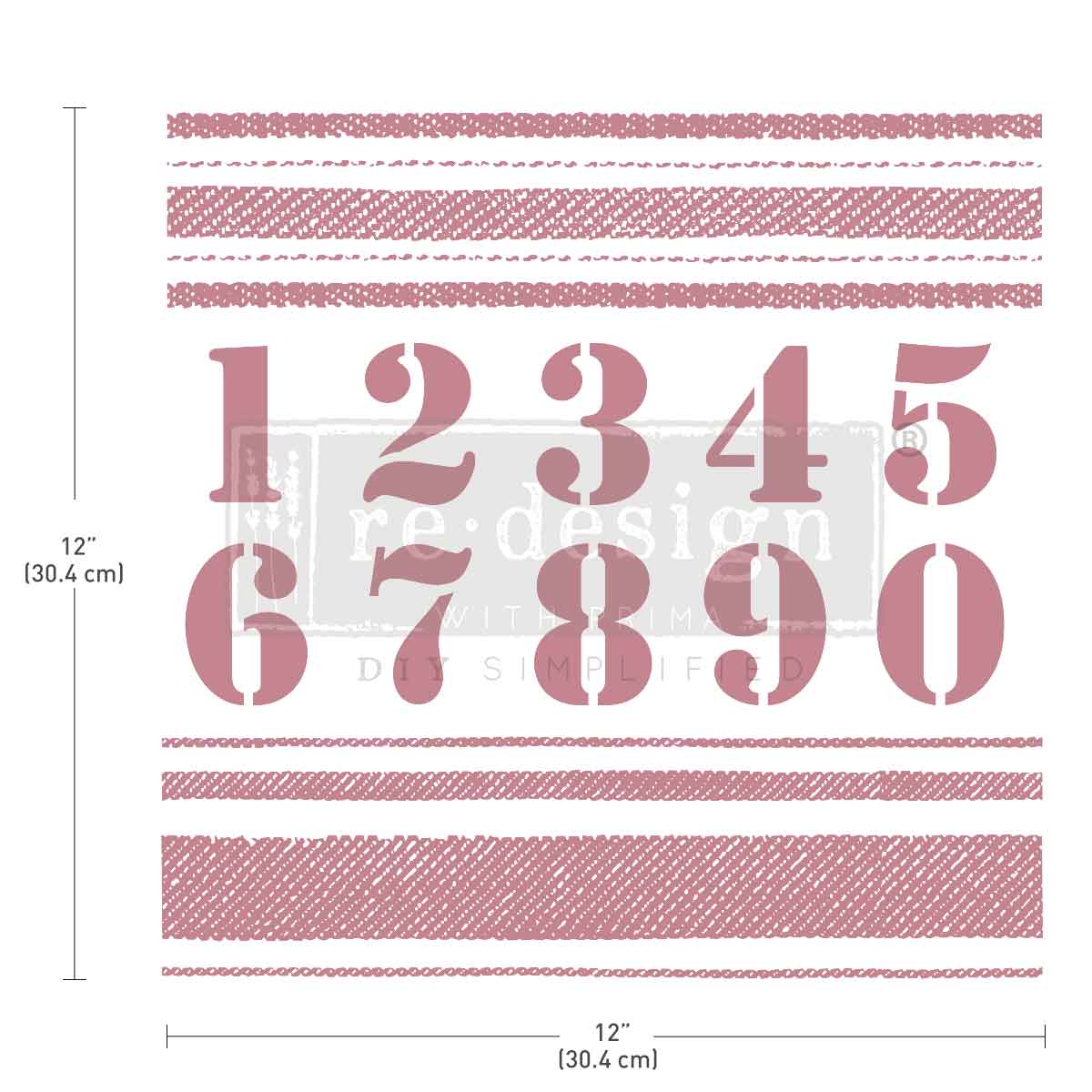 CLEARLY-ALIGNED DÉCOR STAMPS – Stripes – 12×12 clear cling
