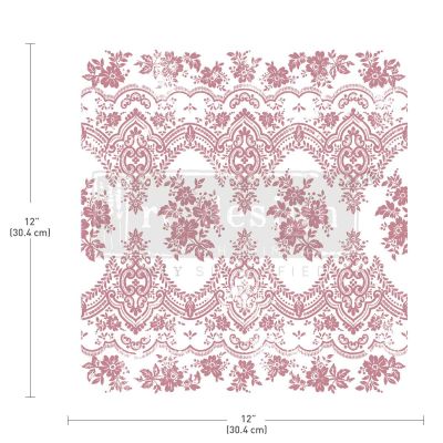 CLEARLY-ALIGNED DÉCOR STAMPS – Vintage Wallpaper – 12×12 clear cling