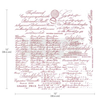 CLEARLY-ALIGNED DÉCOR STAMPS – Handwritten Note – 12×12 clear cling