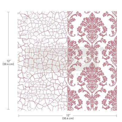 CLEARLY-ALIGNED DÉCOR STAMPS – Imperial Crackle – 12×12 clear cling