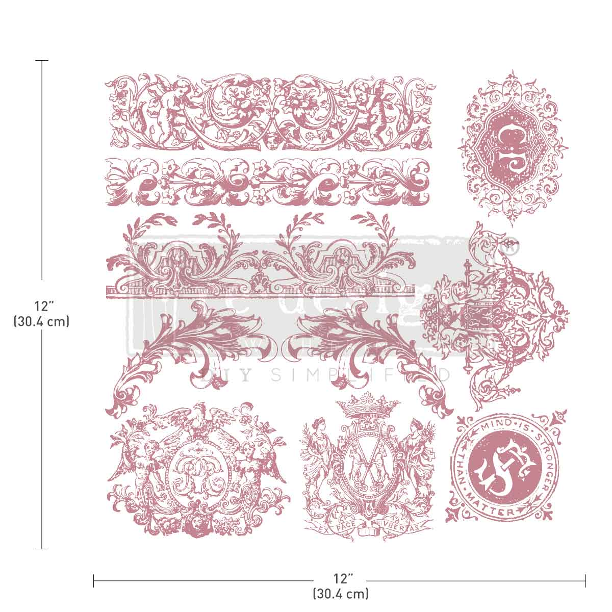 CLEARLY-ALIGNED DÉCOR STAMPS – Chateau De Saverne – 12×12 clear cling