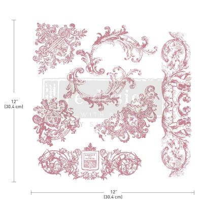 CLEARLY-ALIGNED DÉCOR STAMPS – Chateau De Maisons – 12×12 clear cling