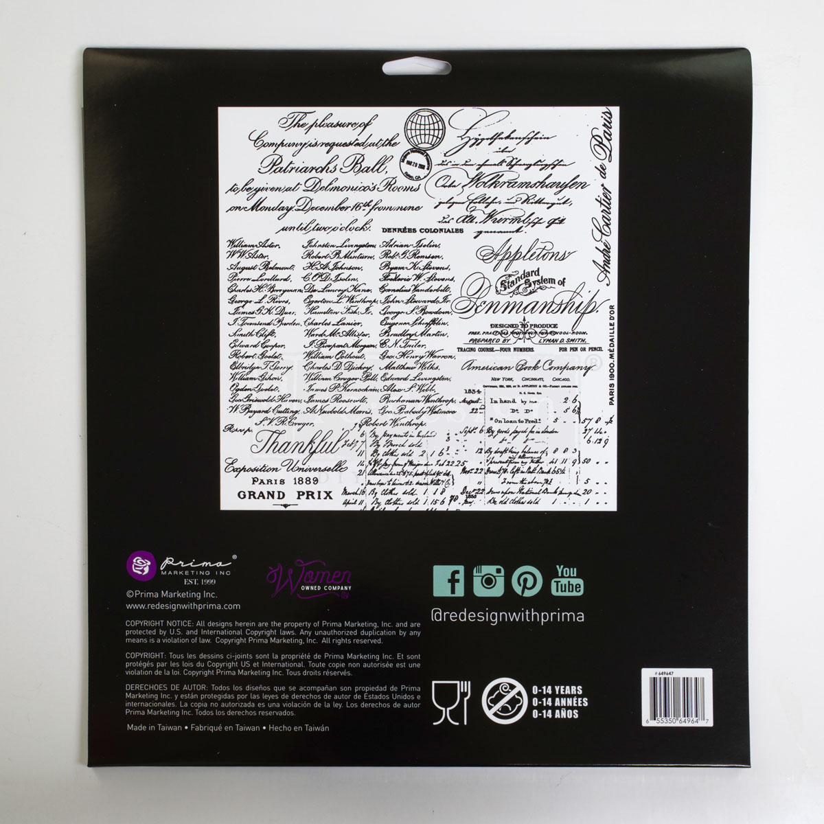 CLEARLY-ALIGNED DÉCOR STAMPS – Handwritten Note – 12×12 clear cling