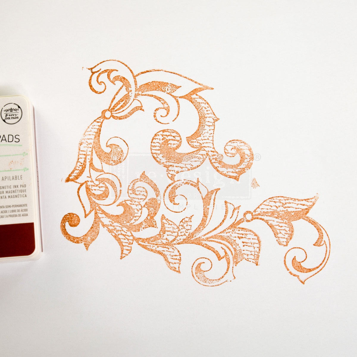 CLEARLY-ALIGNED DÉCOR STAMPS – Elegant Scrolls – 12×12 clear cling