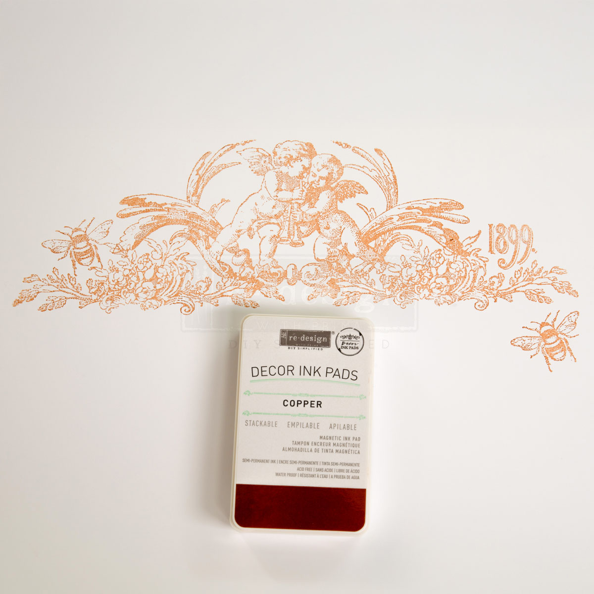 CLEARLY-ALIGNED DÉCOR STAMPS – Floral Script – 12×12 clear cling