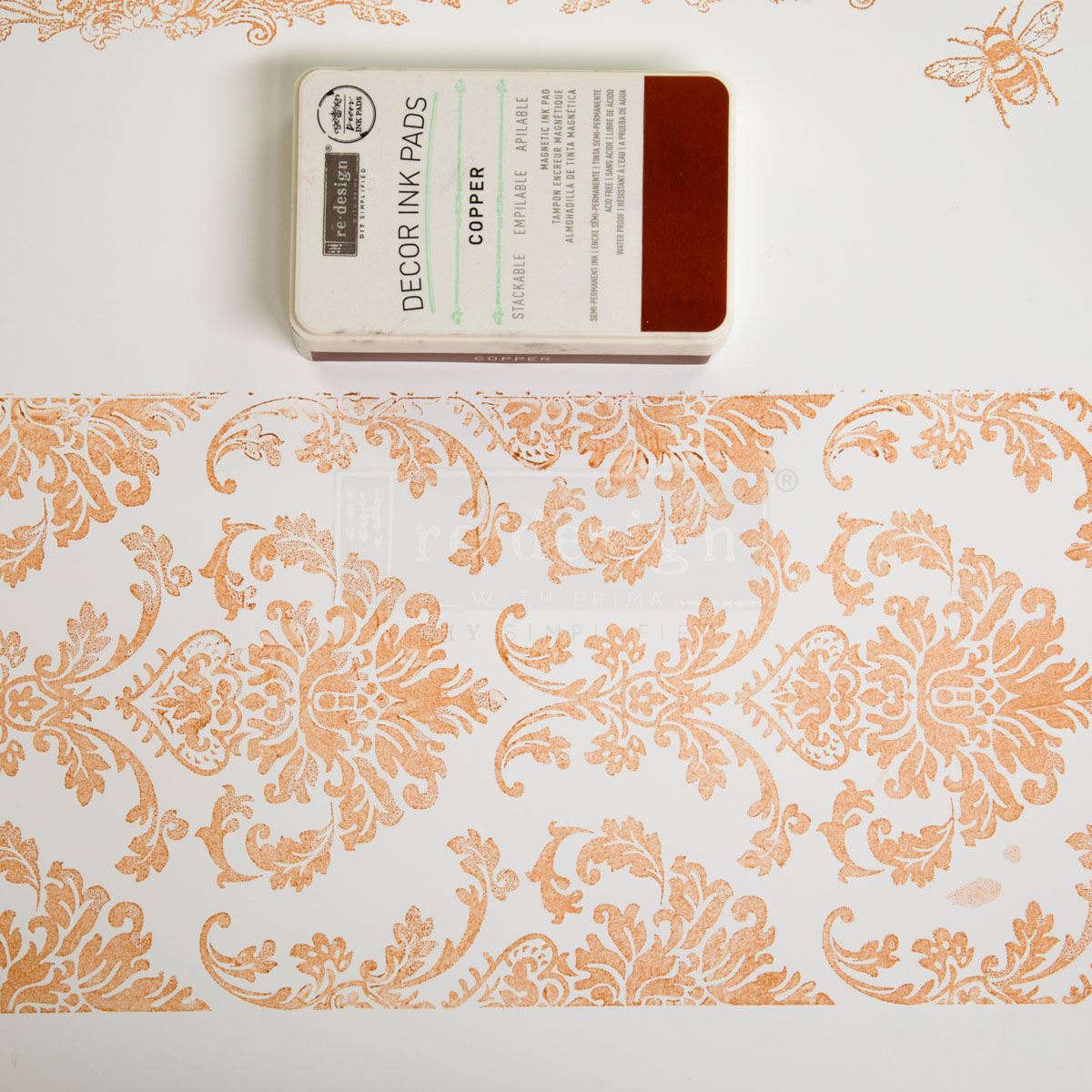 CLEARLY-ALIGNED DÉCOR STAMPS – Imperial Crackle – 12×12 clear cling