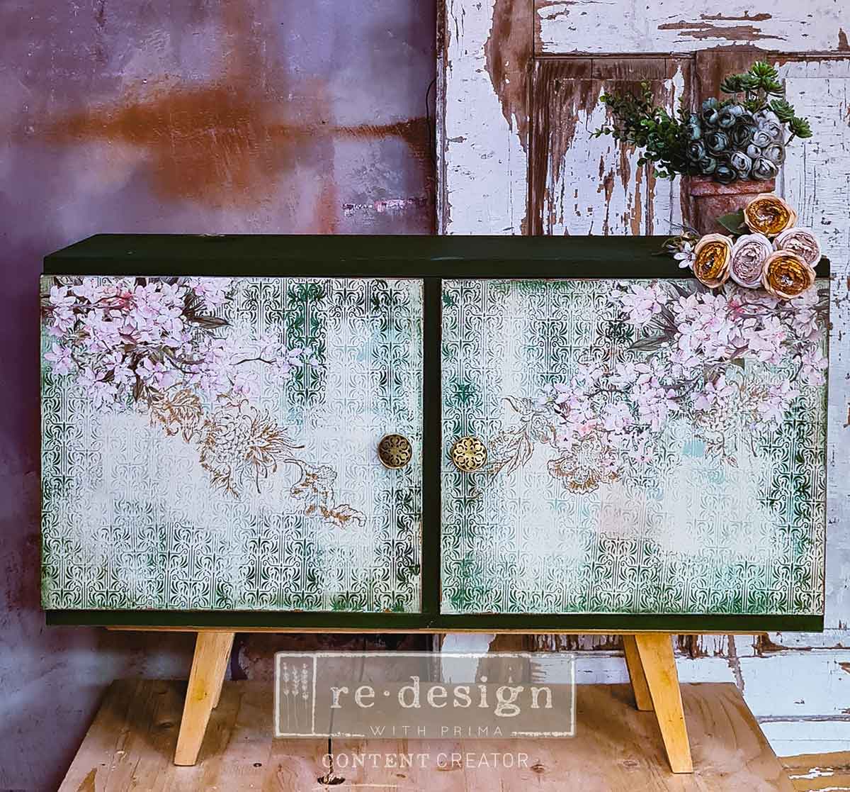 Redesign Decor Transfers – Blossom Botanica – total sheet size 24inx35in, cut into 3 sheets