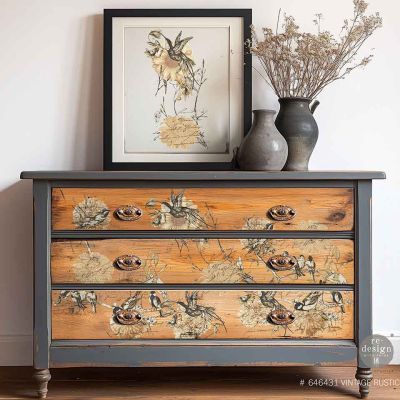 Redesign Decor Transfers® – Vintage Rustic – total sheet size 24″x35″, cut into 3 sheets