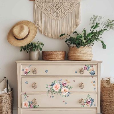 Redesign Decor Transfers® – Watercolor Bloom – total sheet size 24″x35″, cut into 3 sheets