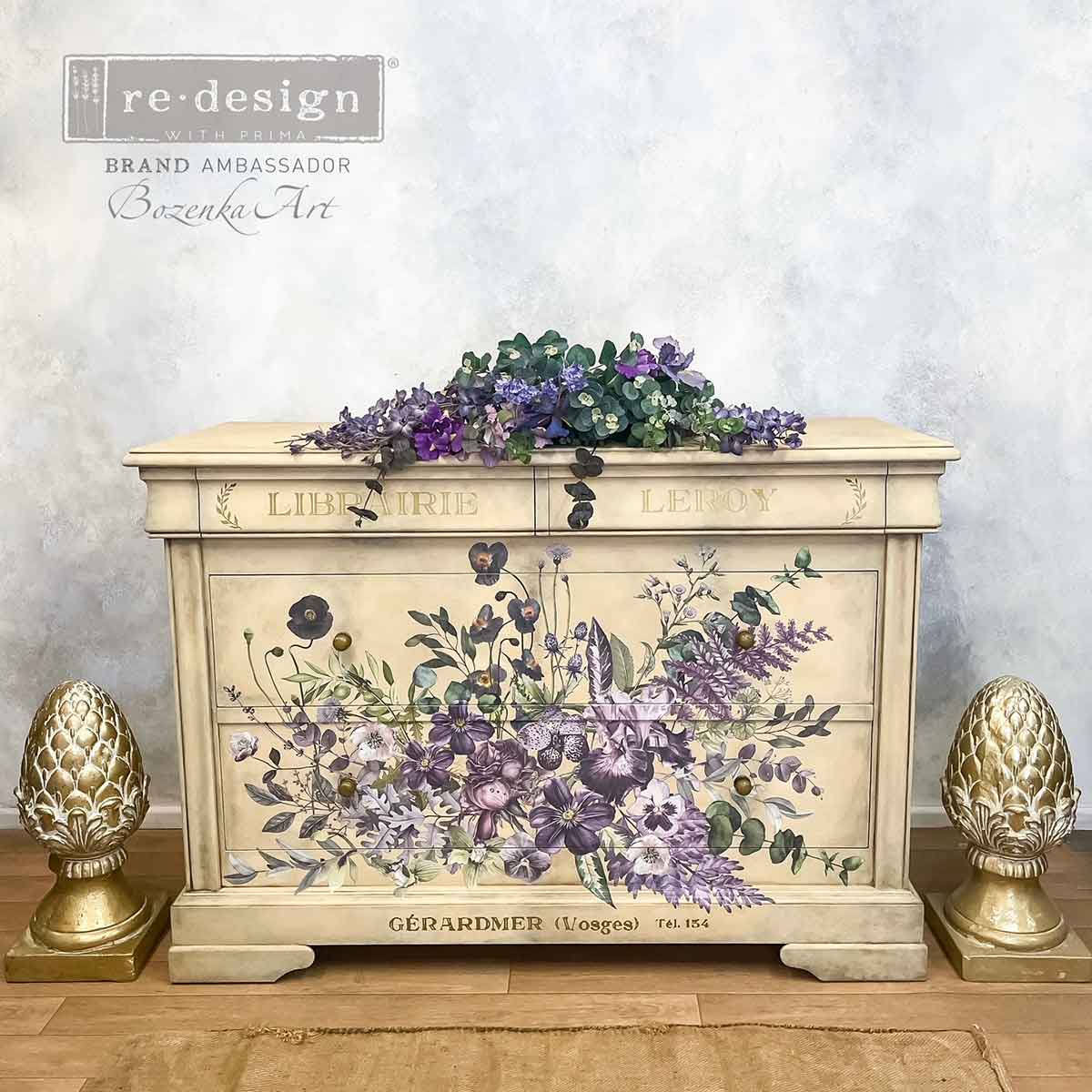 Redesign Decor Transfers® – Vigorous Violet – total sheet size 48″x35″, cut into 6 sheets