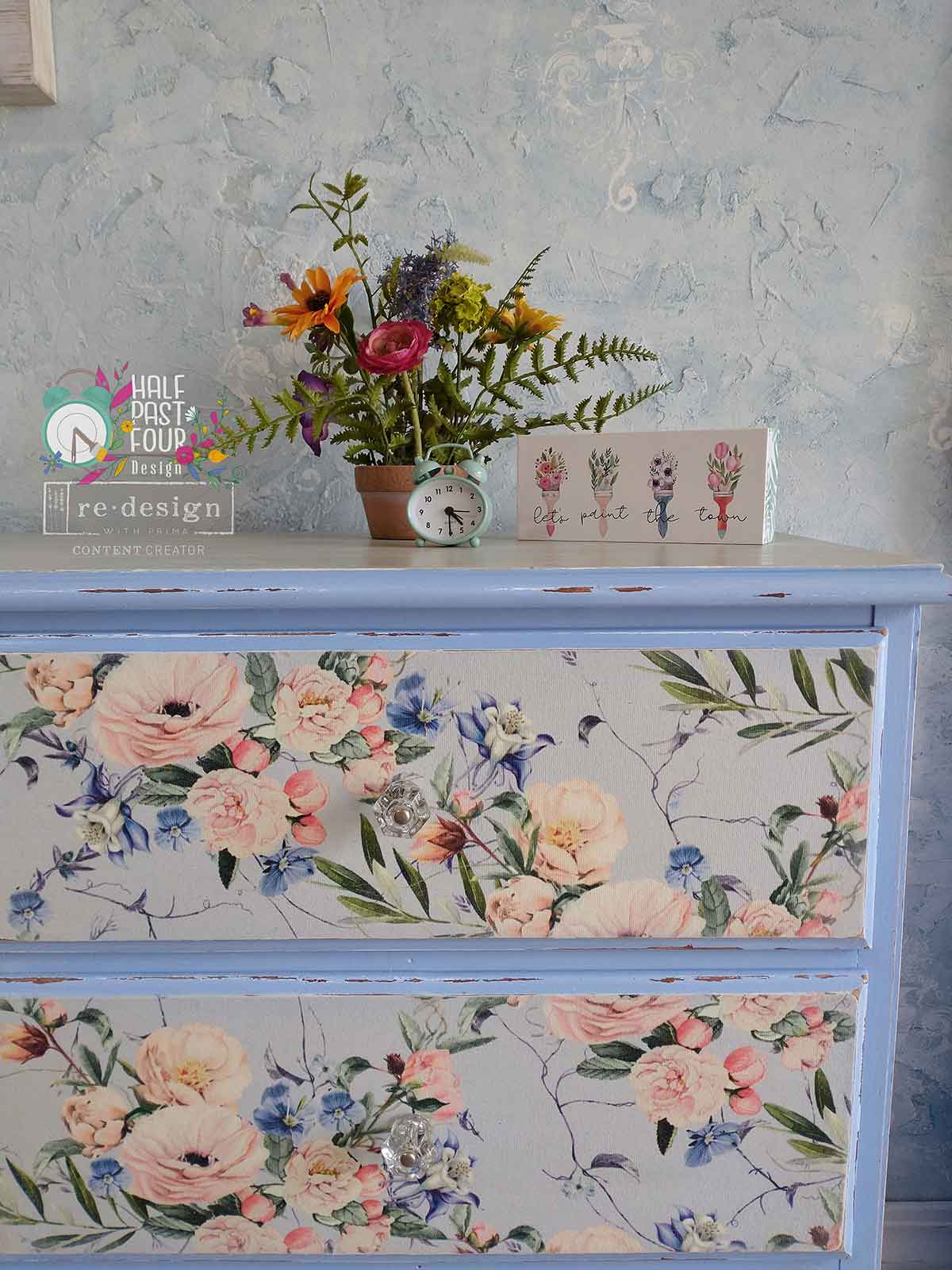 Redesign Decoupage Décor Tissue Paper – Lavender Fleur – 1 sheet, 19″x30″