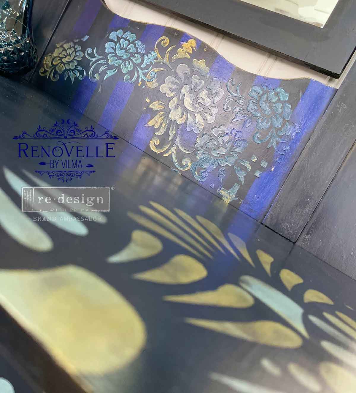 Redesign Stencil – CECE Floral Matrix 18×25.5 – sheet size 18″x25.5″, design size 15.9″x21.3″- Laser cut on 16 mil Mylar