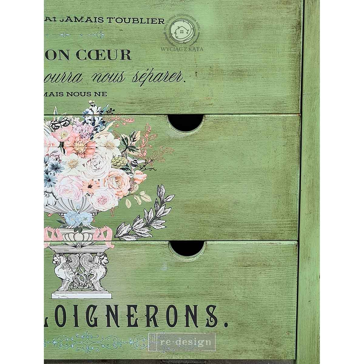 Redesign Decor Transfers® – Royal Bouquet – Total sheet size 24″x35″, cut into 3 sheets