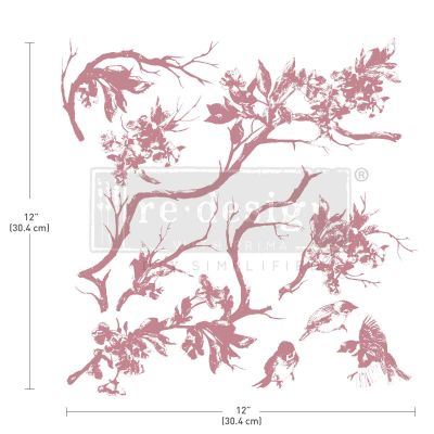 Redesign Decor Stamp – Forest Aviary – 12″x12″ (9 pcs)