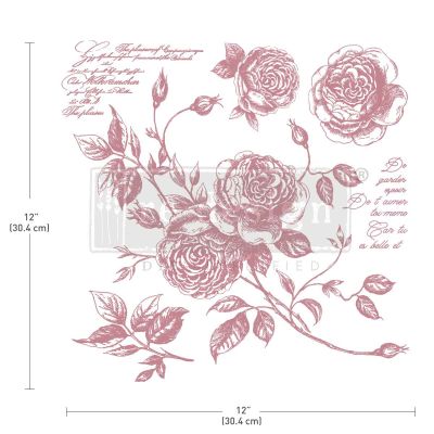 Redesign Decor Stamp – Romance Roses – 12″x12″ (6 pcs)