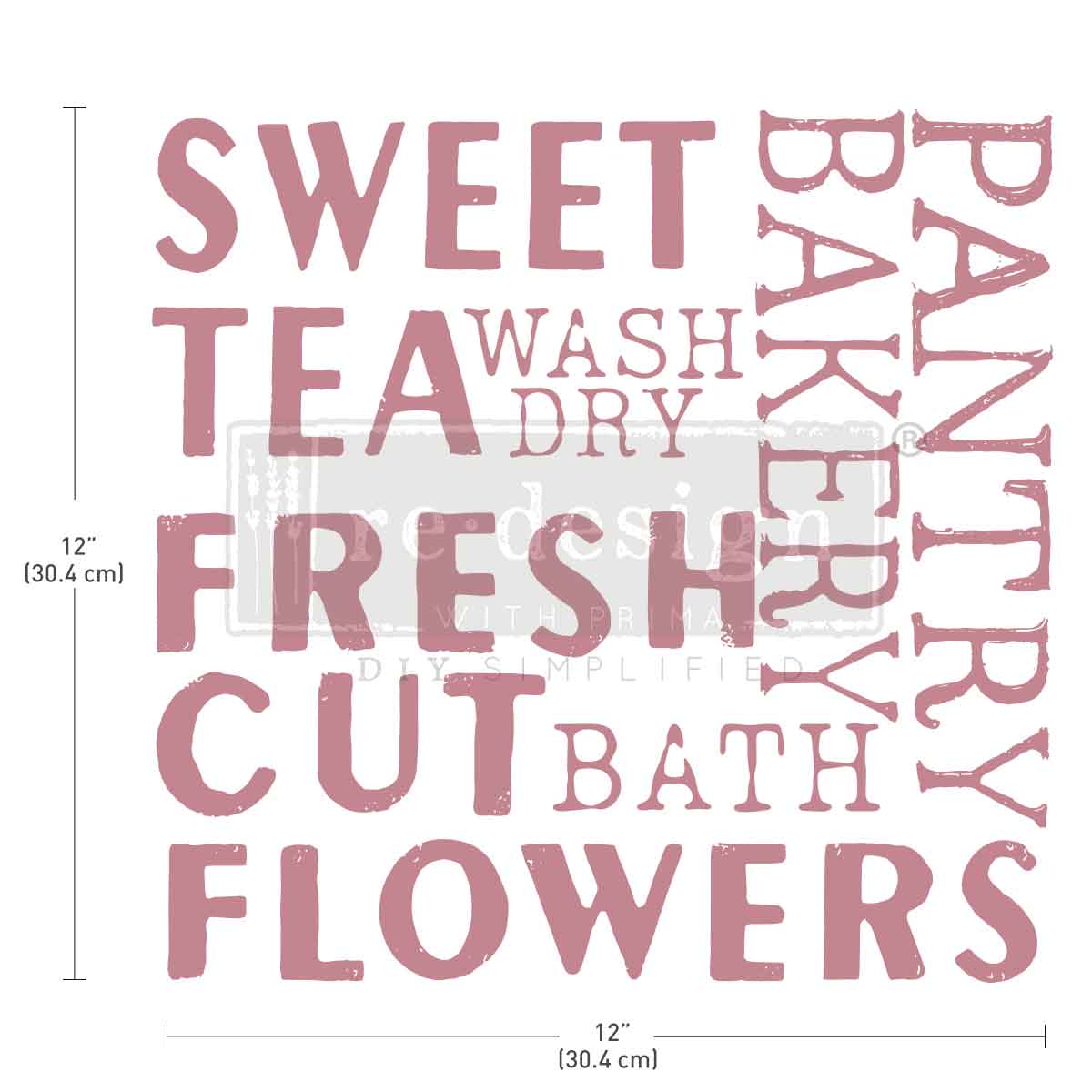 Redesign Decor Stamp – Sweet Tea – 12″x12″ (9 pcs)