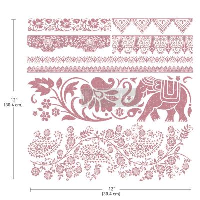 Redesign Decor Stamp – Bohemian Dreamer – 12″x12″ (8 pcs)