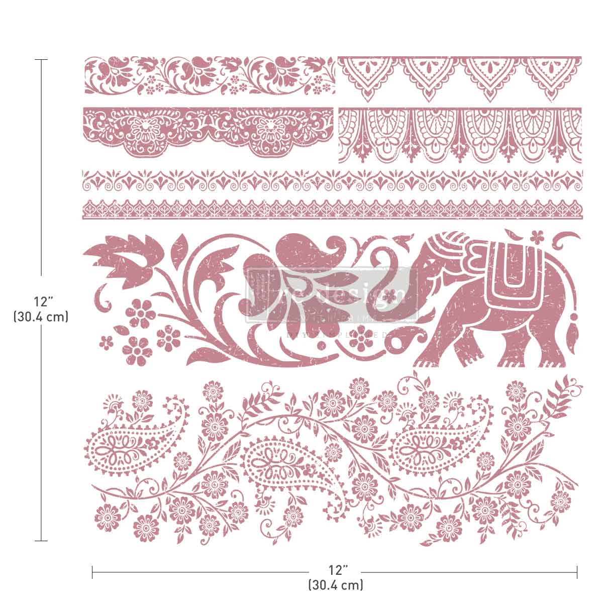 Redesign Decor Stamp – Bohemian Dreamer – 12″x12″ (8 pcs)
