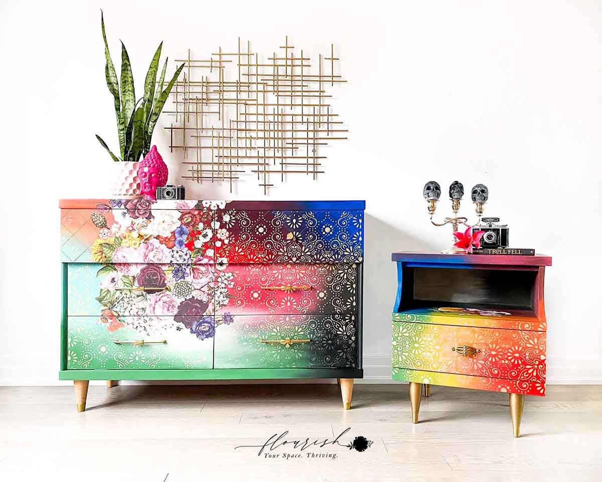 Redesign Stencil – CECE Eastern Abstract 18×25.5 – sheet size 18″x25.5″, design size 16.3″x21.7″- Laser cut on 16 mil Mylar