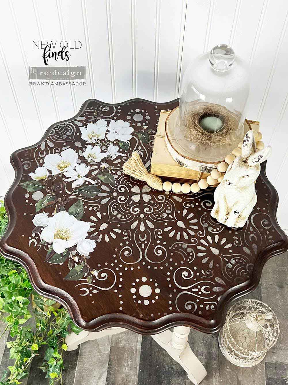 Redesign Stencil – CECE Eastern Abstract 18×25.5 – sheet size 18″x25.5″, design size 16.3″x21.7″- Laser cut on 16 mil Mylar
