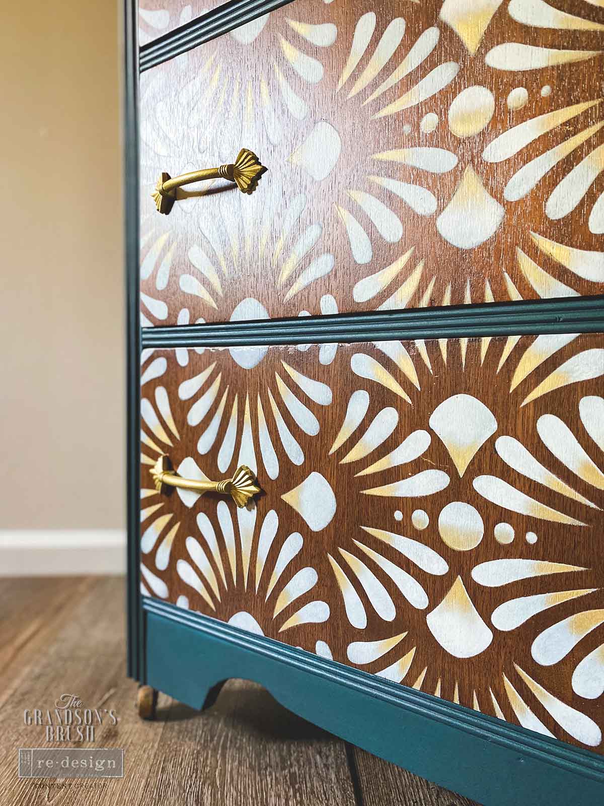 Redesign Stencil – CECE Modern Deco 18×25.5 – sheet size 18″x25.5″, design size 15.4″x21.4″- Laser cut on 16 mil Mylar