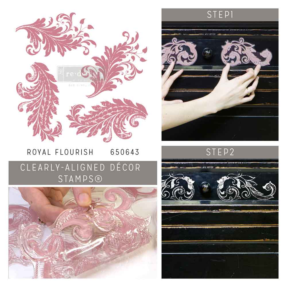 Redesign Decor Stamp – Royal Flourish – 12″x12″ (4 pcs)