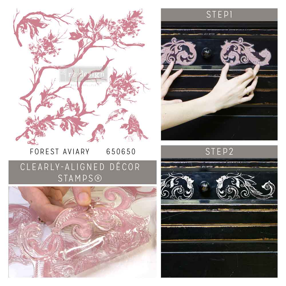 Redesign Decor Stamp – Forest Aviary – 12″x12″ (9 pcs)