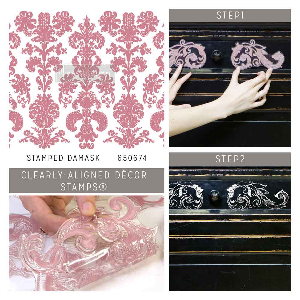 Redesign Decor Stamp – Stamped Damask – 12″x12″ (1 pc)