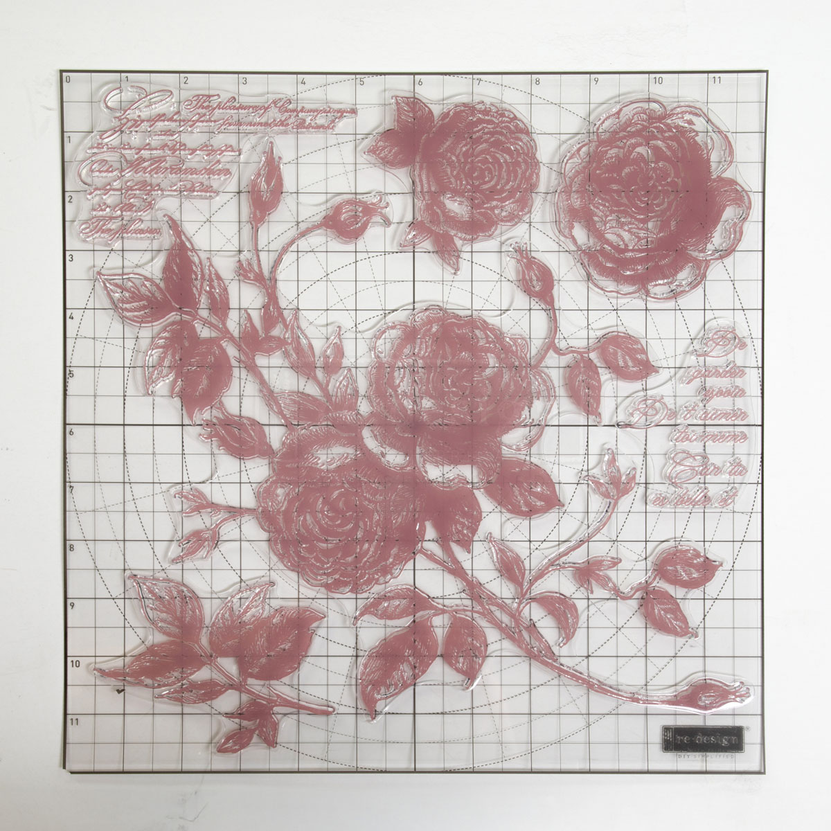 Redesign Decor Stamp – Romance Roses – 12″x12″ (6 pcs)