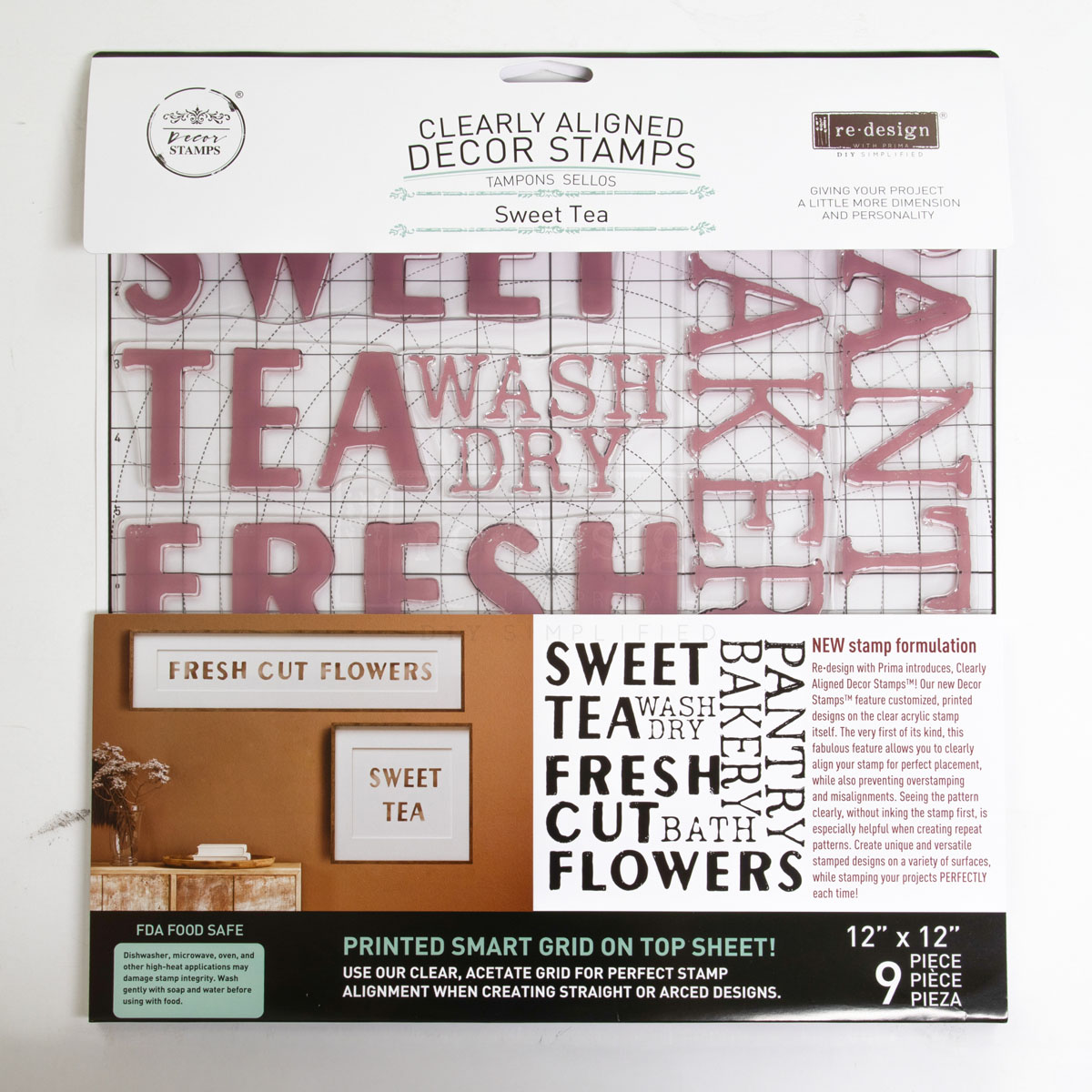 Redesign Decor Stamp – Sweet Tea – 12″x12″ (9 pcs)