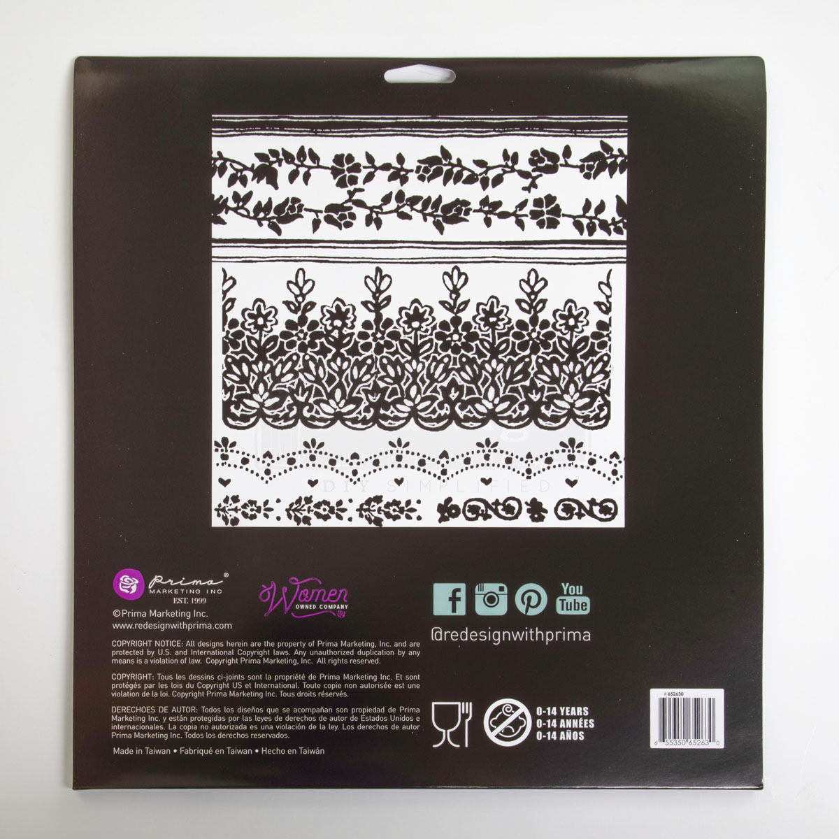 Redesign Decor Stamp – Floral Borders – 12″x12″ (7 pcs)