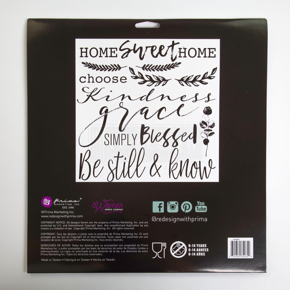 Redesign Decor Stamp – Inspired Words – 12″x12″ (14 pcs)