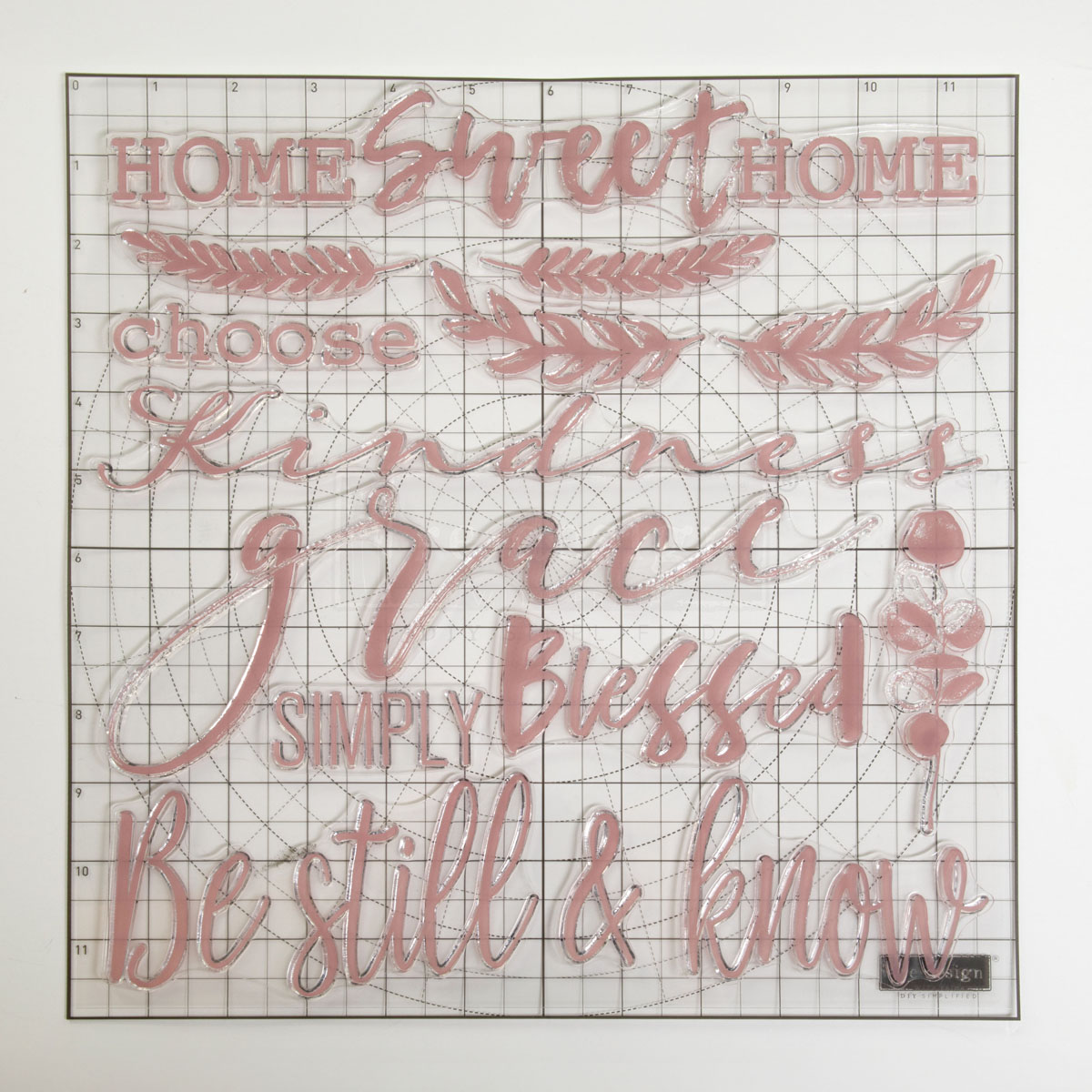 Redesign Decor Stamp – Inspired Words – 12″x12″ (14 pcs)