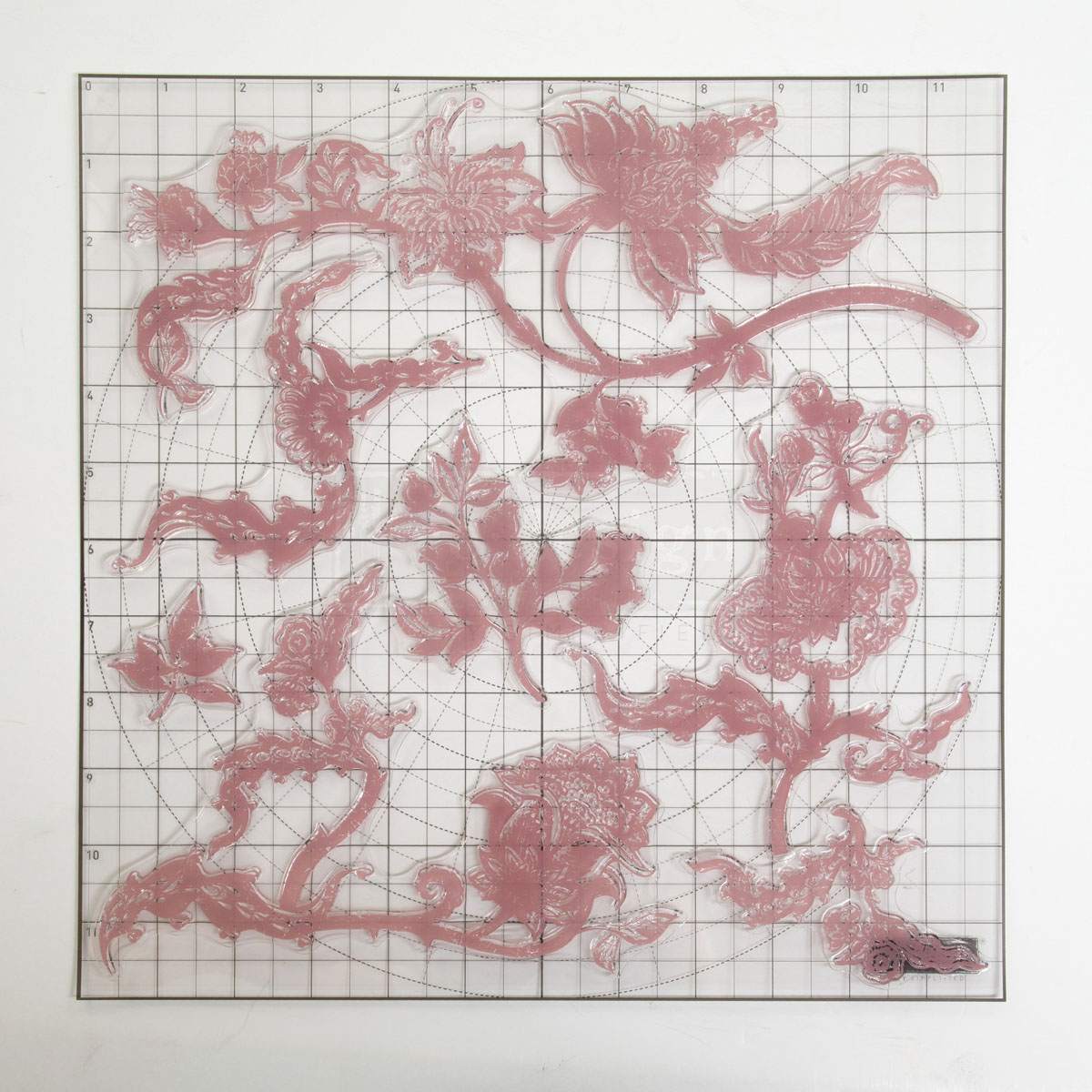 Redesign Decor Stamp – Distressed Floral Prints – 12″x12″ (7 pcs)