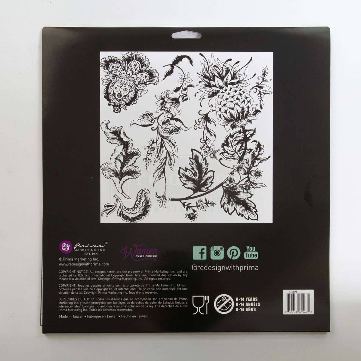 Redesign Decor Stamp – Rustic Floral Elements – 12″x12″ (5 pcs)