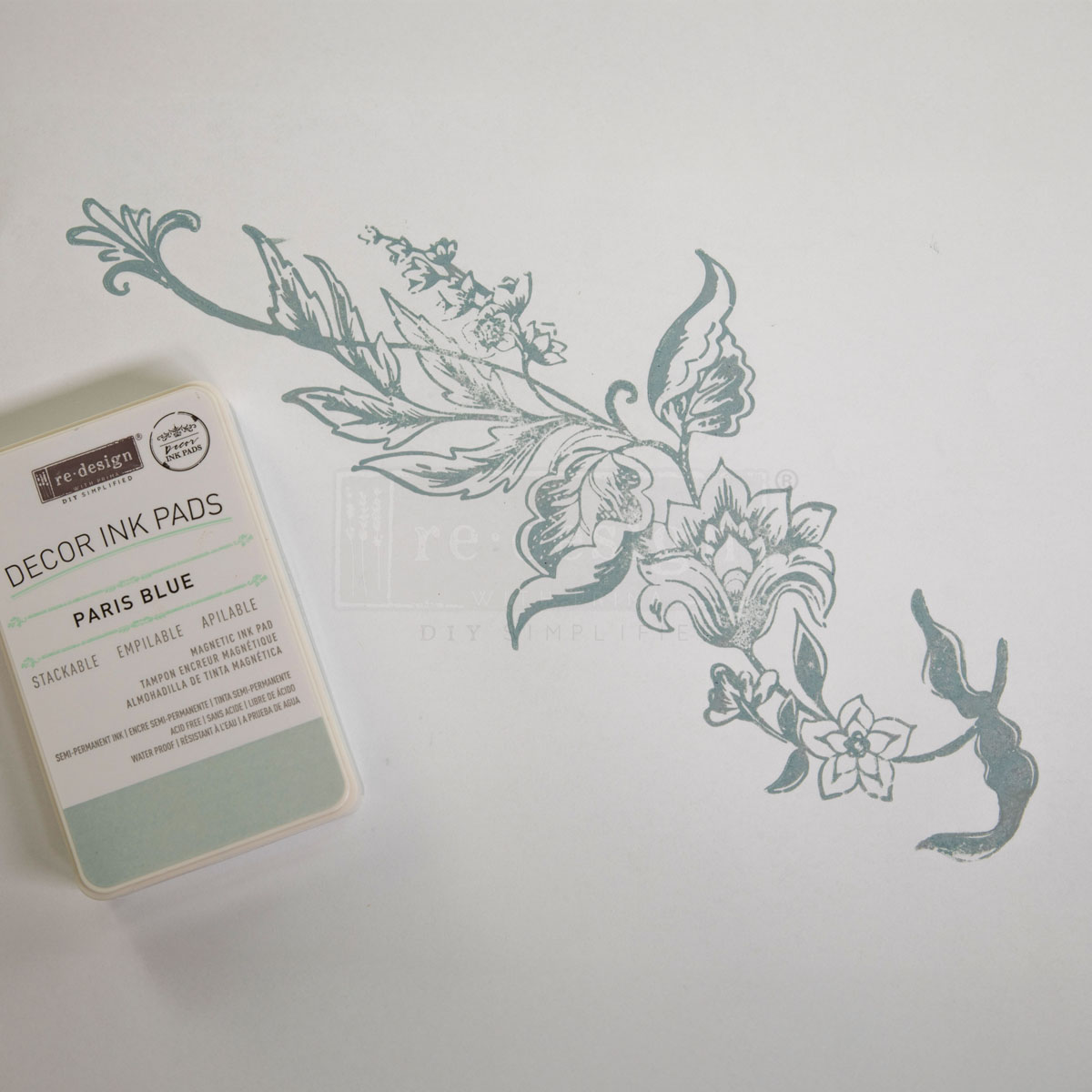 Redesign Decor Stamp – Rustic Floral Elements – 12″x12″ (5 pcs)
