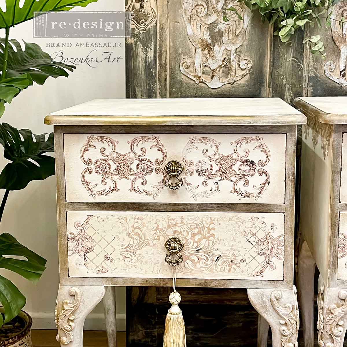 Redesign Decor Transfers® – Distressed Borders II – Total sheet size 24″x35″, cut into 2 sheets