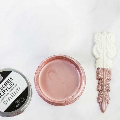 Redesign Acrylic Paint Metallic Sheent – Blush Chrome – 1 jar, 100 ml (3.4 fl oz)