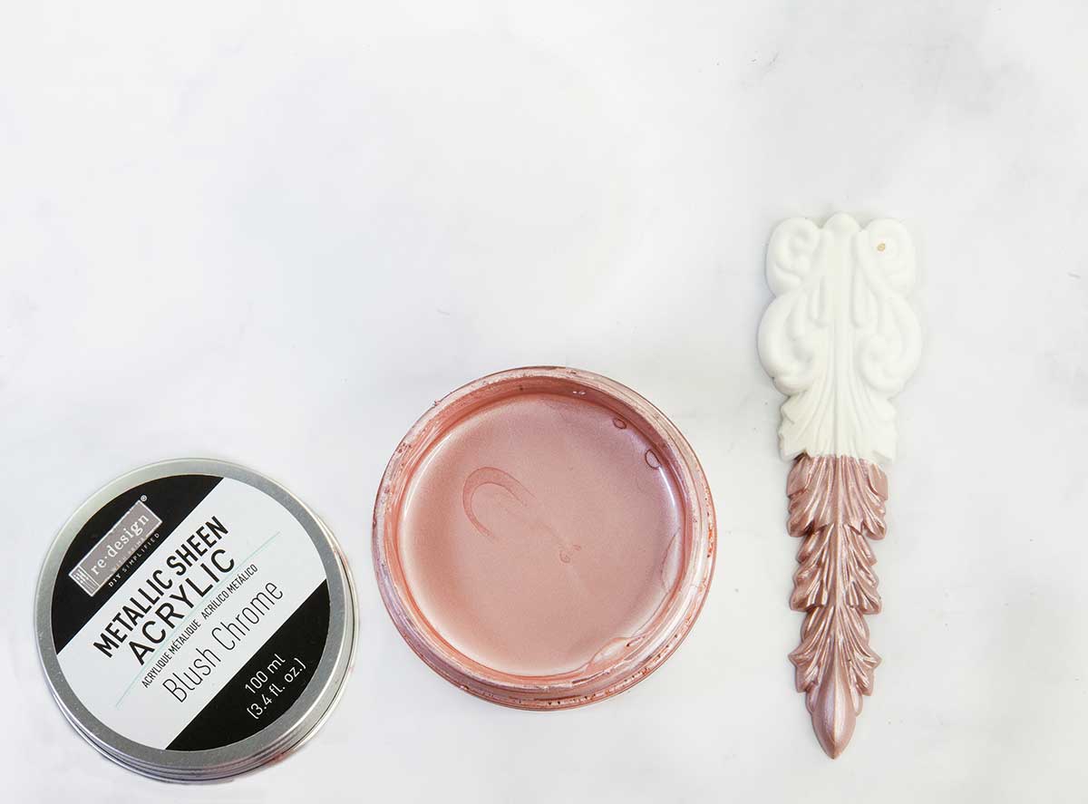 Redesign Acrylic Paint Metallic Sheent – Blush Chrome – 1 jar, 100 ml (3.4 fl oz)