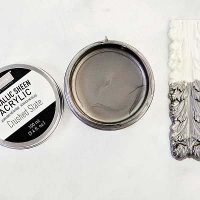 Redesign Acrylic Paint Metallic Sheen- Crushed Slate – 1 jar, 100 ml (3.4 fl oz)