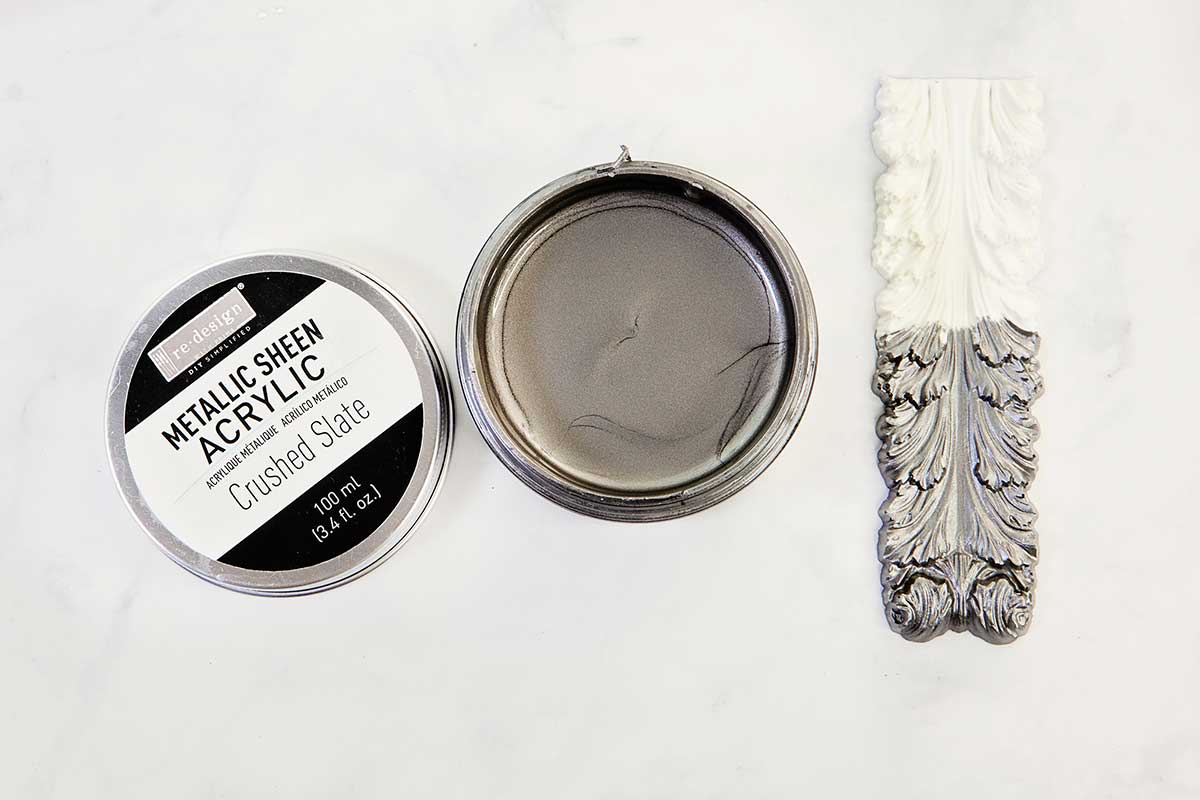 Redesign Acrylic Paint Metallic Sheen- Crushed Slate – 1 jar, 100 ml (3.4 fl oz)