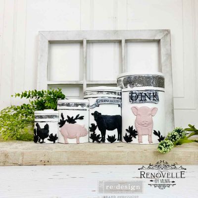 Redesign Decor Moulds® – Farm Friends – 1 pc, 5″x8″, 8mm thickness Copyright #VA0002330235