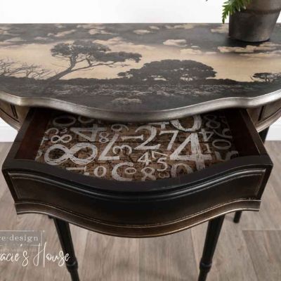 Decoupage Decor Tissue Paper – Engraved Numbers – 1 sheet, 19″x30″