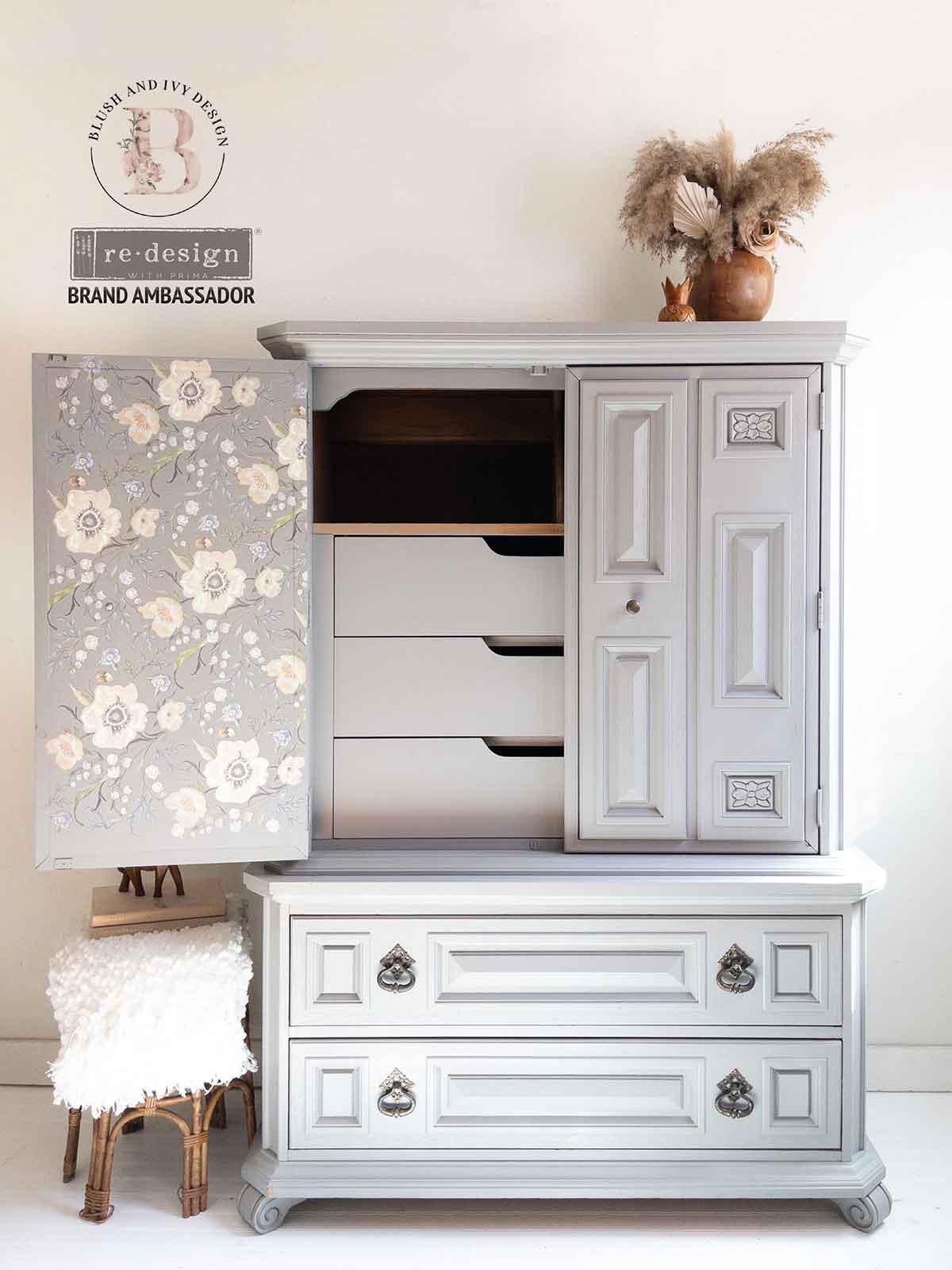 Decor Transfers® – Goldenrod Florals – total sheet size 24″x35″, cut into 3 sheets