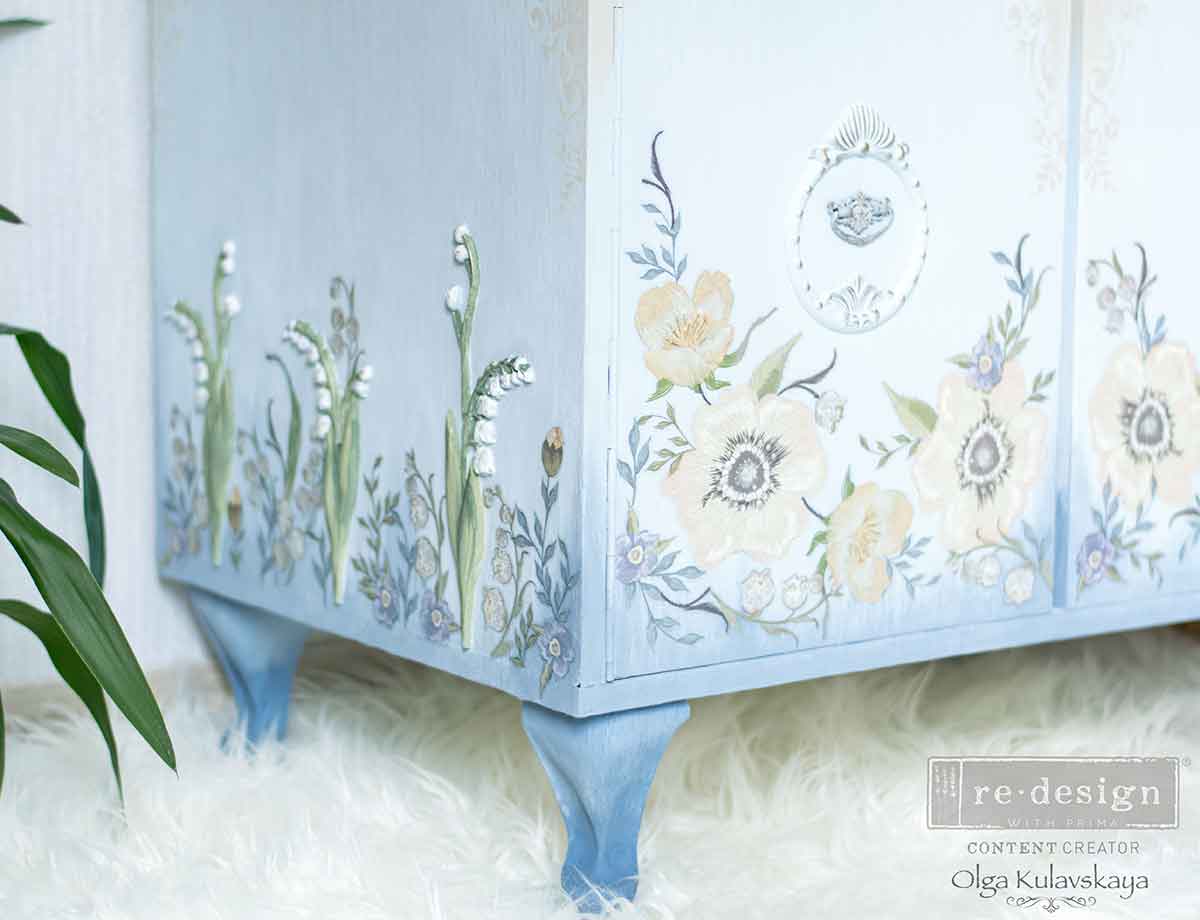 Decor Transfers® – Goldenrod Florals – total sheet size 24″x35″, cut into 3 sheets