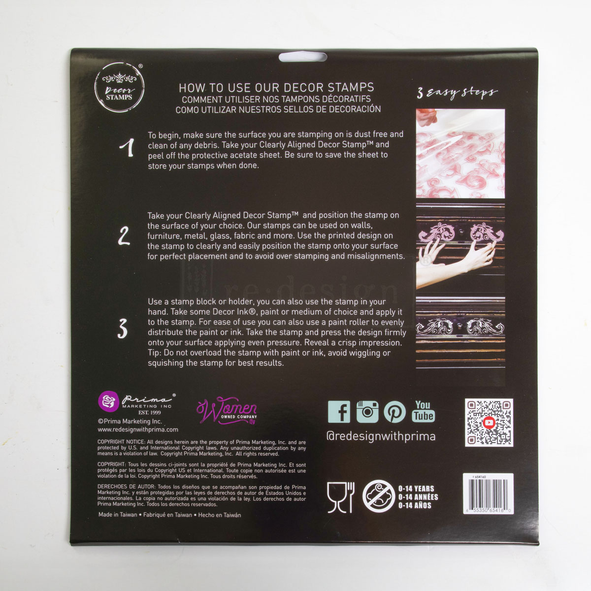 Decor Stamp – Curved Accents – 12″x12″ sheet size, total 6 pcs