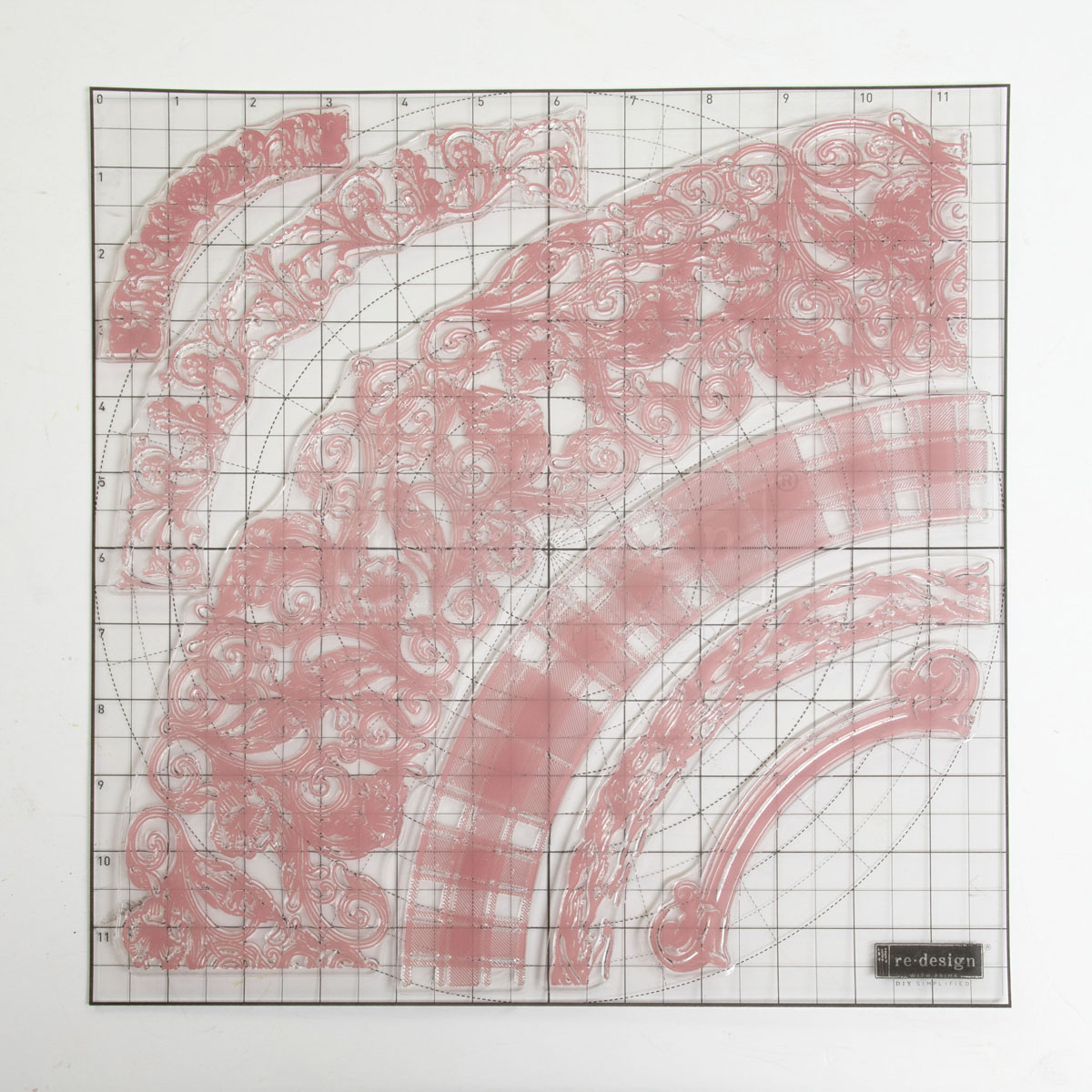 Decor Stamp – Curved Accents – 12″x12″ sheet size, total 6 pcs